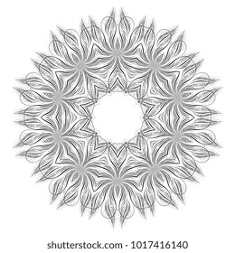 Round ornament. Calligraphic style. Vector illustration
