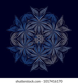 Round ornament. Calligraphic style. Vector illustration