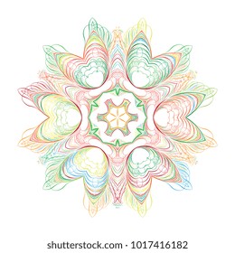 Round ornament. Calligraphic style. Vector illustration