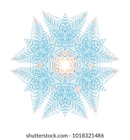 Round ornament. Calligraphic style. Vector illustration