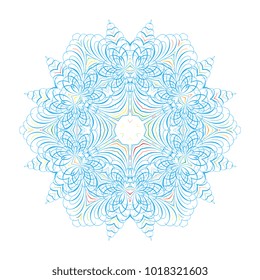 Round ornament. Calligraphic style. Vector illustration