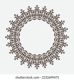round ornament or circle frame with modern color. suitable for traditional design or vintage design