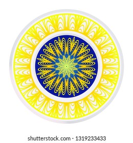 Round Ornament. Decorative Floral Pattern. Vector Illustration. For Interior Design, Printing, Wallpaper.