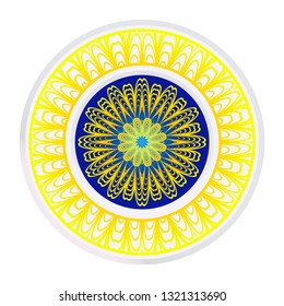 Round Ornament. Decorative Floral Pattern. Vector Illustration. For Interior Design, Printing, Wallpaper.