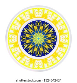 Round Ornament. Decorative Floral Pattern. Vector Illustration. For Interior Design, Printing, Wallpaper.