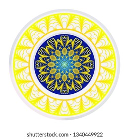 Round Ornament. Decorative Floral Pattern. Vector Illustration. For Interior Design, Printing, Wallpaper.