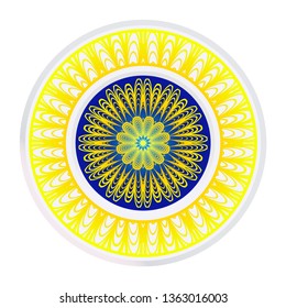 Round Ornament. Decorative Floral Pattern. Vector Illustration. For Interior Design, Printing, Wallpaper.