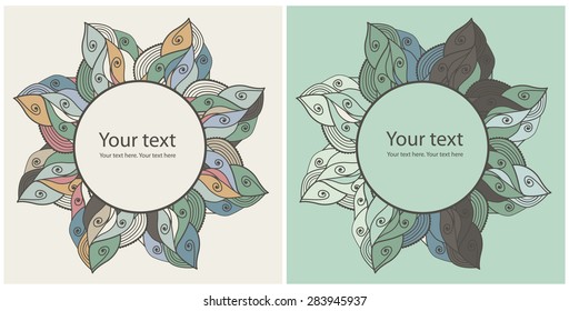 Round ornament. Delicate colors