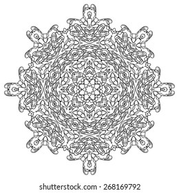 Round ornament. Ethnic mandala. Vector art