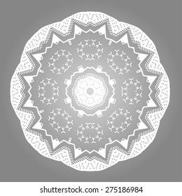 Round ornament. Ethnic mandala. Vector art