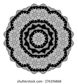 Round ornament. Ethnic mandala. Vector art