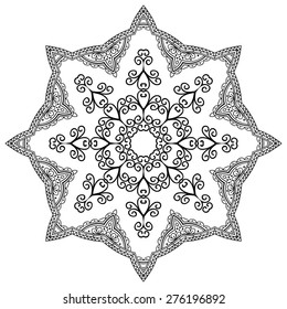 Round ornament. Ethnic mandala. Vector art