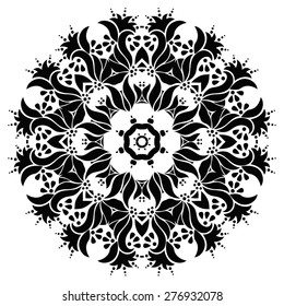 Round ornament. Ethnic mandala. Vector art