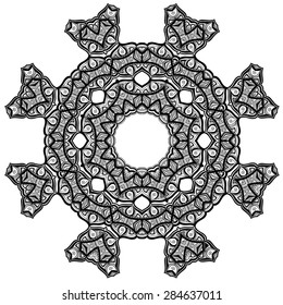 Round ornament. Ethnic mandala. Vector art