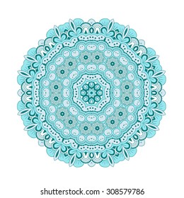 Round ornament. Ethnic mandala. Vector art