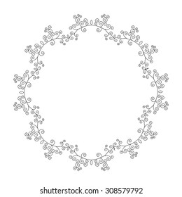 Round ornament. Ethnic mandala. Vector art