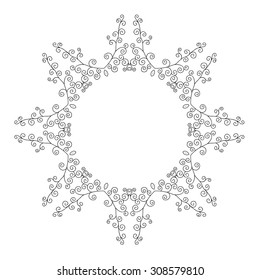 Round ornament. Ethnic mandala. Vector art