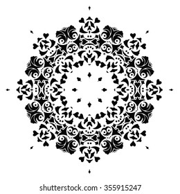 Round ornament. Ethnic mandala. Vector art