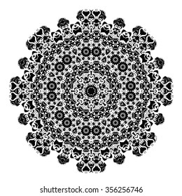 Round ornament. Ethnic mandala. Vector art