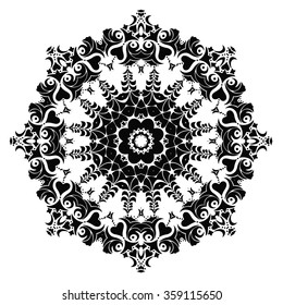 Round ornament. Ethnic mandala. Vector art