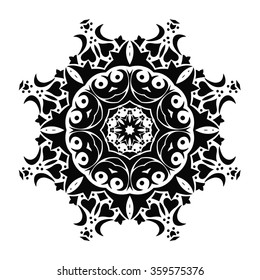 Round  ornament. Ethnic mandala. Vector art