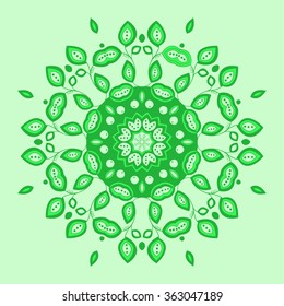 Round ornament. Ethnic mandala. Vector art