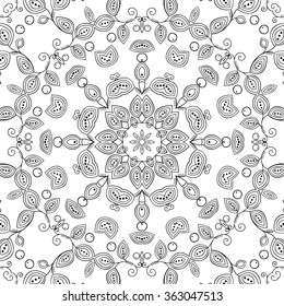 Round ornament. Ethnic mandala. Vector art