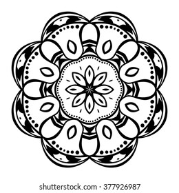 Round ornament. Ethnic mandala. Vector art