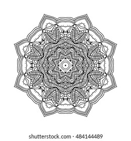 Round ornament. Ethnic mandala. Vector art