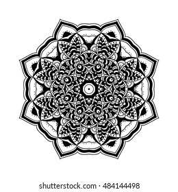 Round ornament. Ethnic mandala. Vector art
