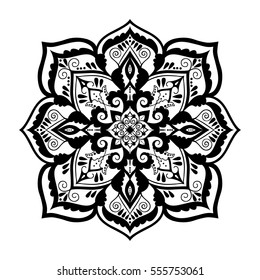Round ornament. Ethnic mandala. Vector art