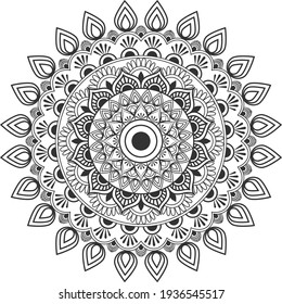 Round ornament in ethnic style Mandala Art