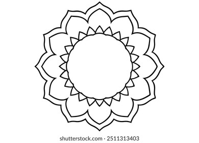 Round ornament frame mandala design for peaceful artistic expression (4)