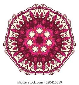 Round ornament Isolated design element Vector illustration
