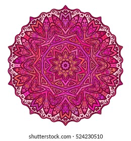 Round ornament Isolated design element Vector illustration