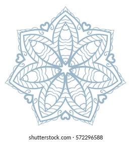 Round ornament, Isolated design element, Vector illustration