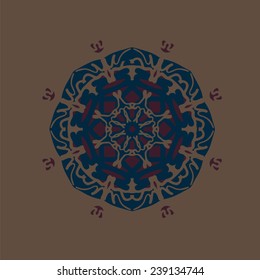 round ornament in medieval style