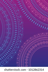 Round ornament on gradient background. Persian elements. Abstract background