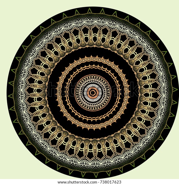 Round ornament oriental openwork mandala on a\
transparent background Design of a carpet element, embossing,\
decorative wheel hub of a\
car