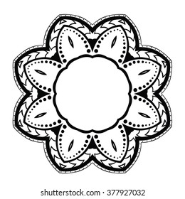 Round ornament. Ornamental round frame. Vector art