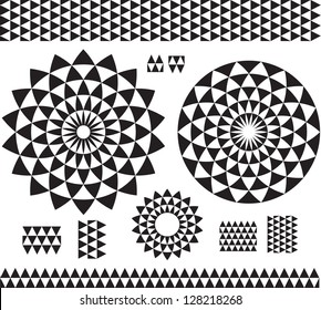 Round Ornament Pattern with pattern brash