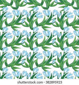 Round ornament pattern to print on fabric or paper. Hand-drawn background. spring, snowdrops