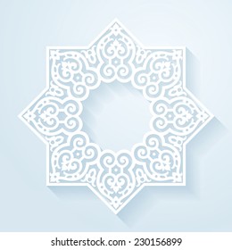 Round Ornament Pattern. Vintage decorative elements arabesque design element.