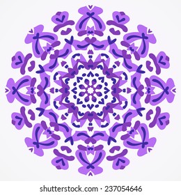 Round Ornament Pattern. Vintage decorative elements. Mandala. Islam, Arabic, Indian, ottoman motifs.