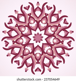Round Ornament Pattern. Vintage decorative elements. Mandala. Islam, Arabic, Indian, ottoman motifs.