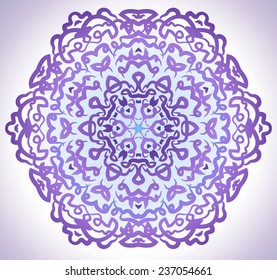 Round Ornament Pattern. Vintage decorative elements. Mandala. Islam, Arabic, Indian, ottoman motifs.