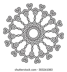 Round Ornament Pattern. Vintage decorative elements. 