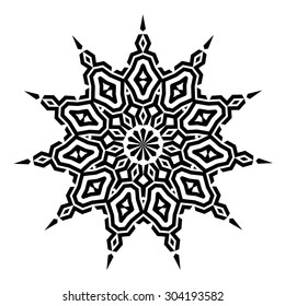 Round Ornament Pattern. Vintage decorative elements. Abstract design element.