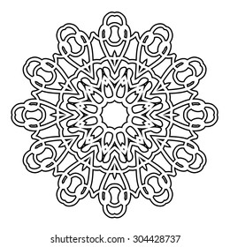 Round Ornament Pattern. Vintage decorative elements. Abstract design element.