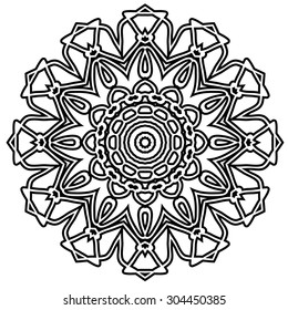 Round Ornament Pattern. Vintage decorative elements. Abstract design element.